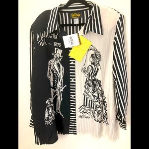 Bob Mackie wearable art shirt Walk in the park